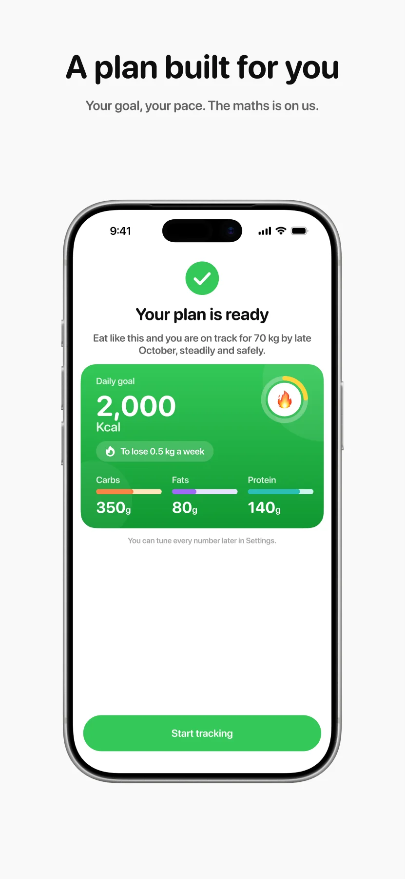App Store frame 6: A plan built for you